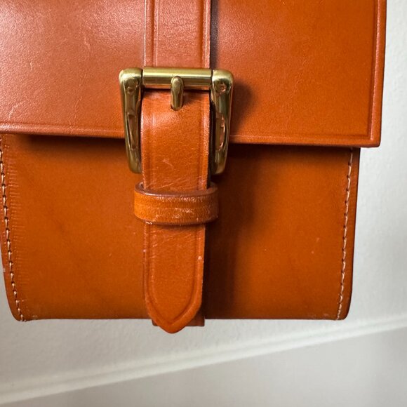 Joan David Small Leather Crossbody Camera Bag – Real Brass Hardware, Boho Chic - Picture 7 of 15